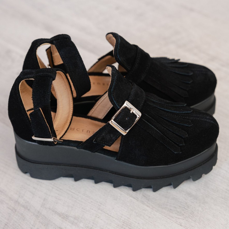 *Pantofi - Amur - Black - Talpa Inalta